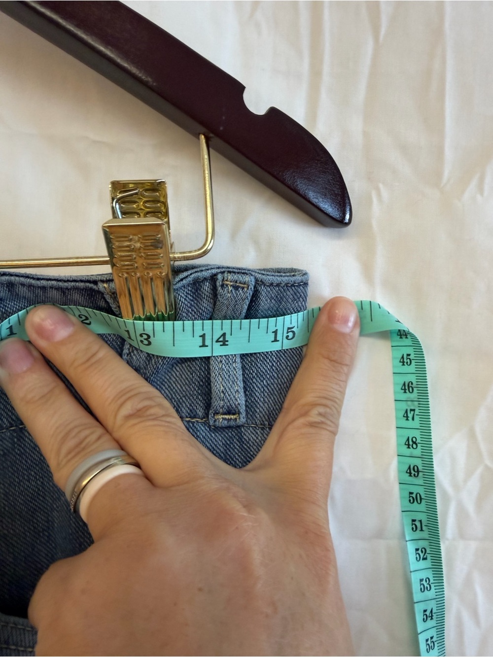 HALARA Mid-Blue High-Rise Flare Jeans - Picture 4 of 5